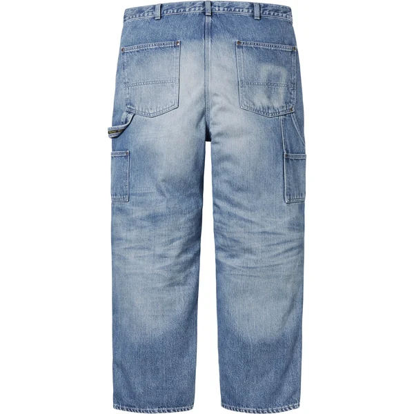 Supreme Worn Double Knee Painter Pant - Denim (front)