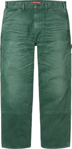 Supreme Worn Double Knee Painter Pant Green