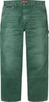 Supreme Worn Double Knee Painter Pant - Green (front)