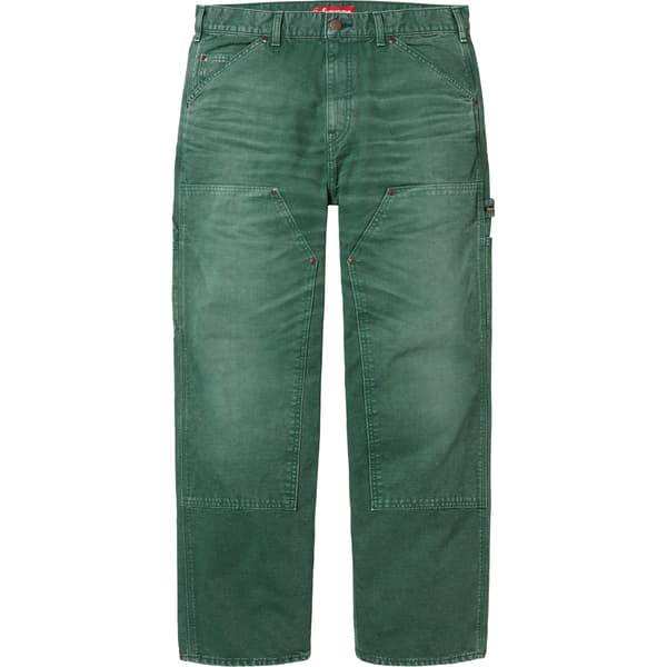 Supreme Worn Double Knee Painter Pant - Green (front)