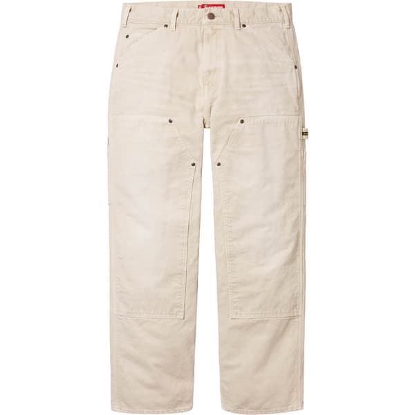 Supreme Worn Double Knee Painter Pant - Natural (front)