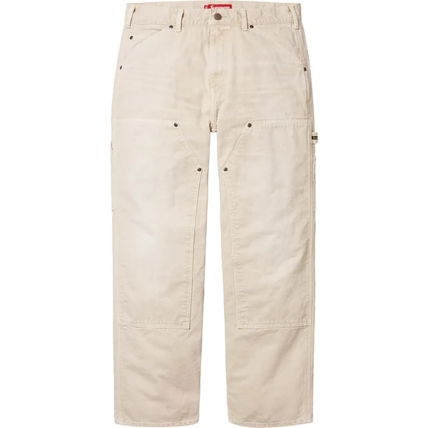 Supreme Worn Double Knee Painter Pant - Natural (front)