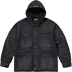 Supreme Worn Hooded Chore Coat - Black (front)