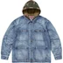 Supreme Worn Hooded Chore Coat - Denim (front)