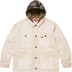 Supreme Worn Hooded Chore Coat - Natural (front)