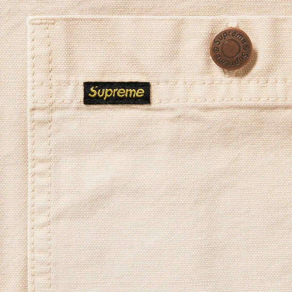Supreme Worn Hooded Chore Coat - Natural (front)