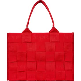 Supreme Woven Large Tote Red