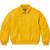Supreme Woven Leather Varsity Jacket - Yellow (front)