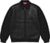 Supreme Woven Leather Zip Up Cardigan - Black (front)