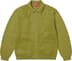 Supreme Woven Leather Zip Up Cardigan - Green (front)