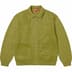 Supreme Woven Leather Zip Up Cardigan - Green (front)