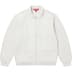 Supreme Woven Leather Zip Up Cardigan - White (front)