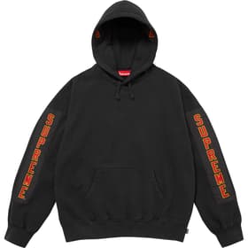 Supreme Woven Patches Hooded Sweatshirt Black