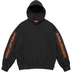 Supreme Woven Patches Hooded Sweatshirt - Black (front)