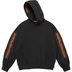 Supreme Woven Patches Hooded Sweatshirt - Black (front)