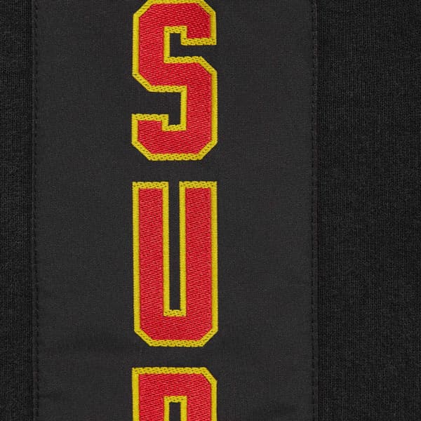 Supreme Woven Patches Hooded Sweatshirt - Black (front)