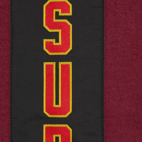 Supreme Woven Patches Hooded Sweatshirt - Cardinal (front)