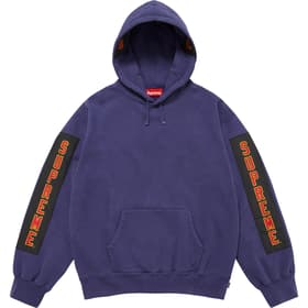Supreme Woven Patches Hooded Sweatshirt Dark Royal
