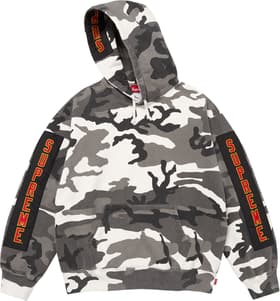 Supreme Woven Patches Hooded Sweatshirt Snow Camo