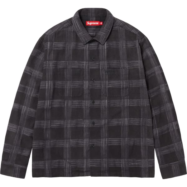 Supreme Woven Plaid Shirt - Black (front)