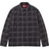 Supreme Woven Plaid Shirt - Black (front)