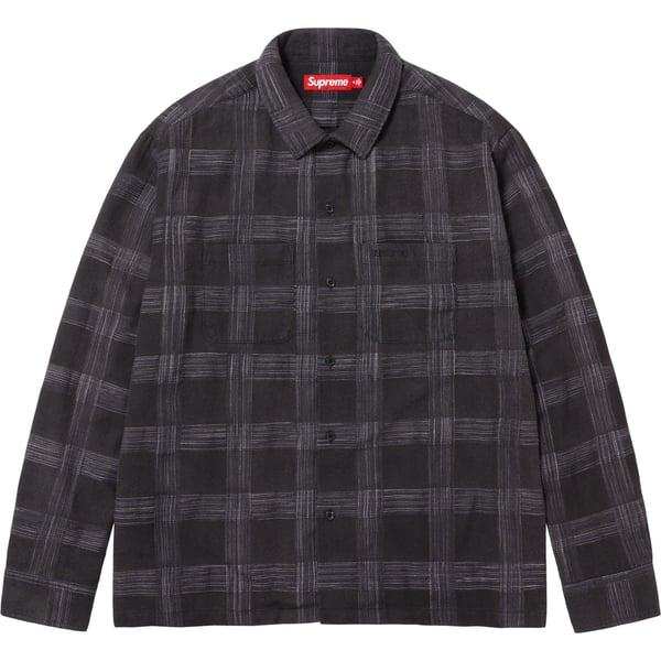 Supreme Woven Plaid Shirt - Black (front)