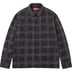 Supreme Woven Plaid Shirt - Black (front)