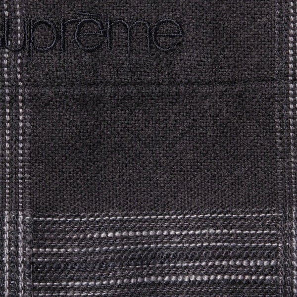 Supreme Woven Plaid Shirt - Black (front)