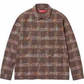 Supreme Woven Plaid Shirt Light Brown