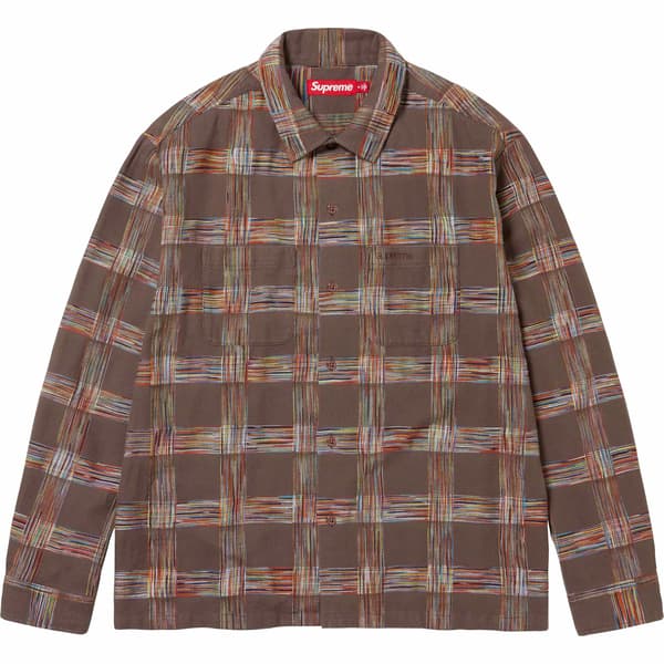 Supreme Woven Plaid Shirt - Light Brown (front)