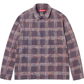Supreme Woven Plaid Shirt Washed Navy