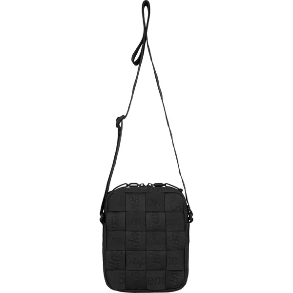 Supreme Woven Shoulder Bag - Black (front)