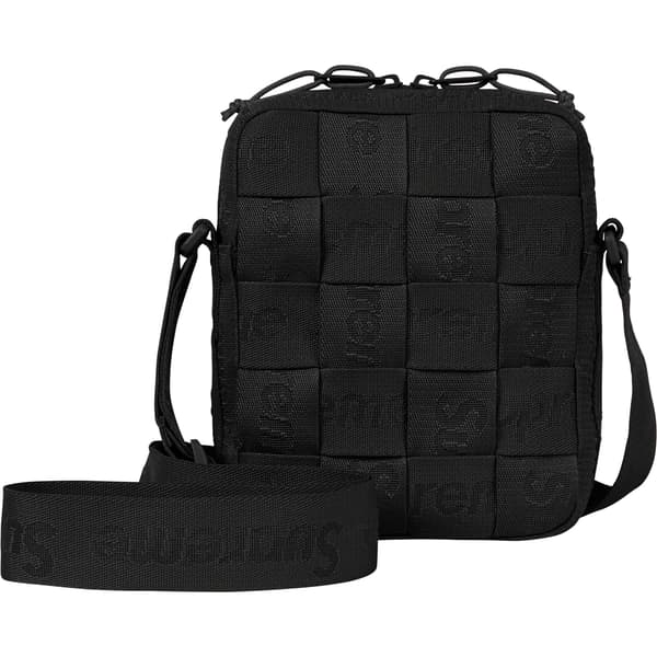 Supreme Woven Shoulder Bag - Black (front)