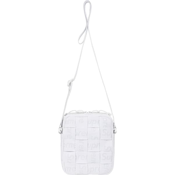Supreme Woven Shoulder Bag - White (front)