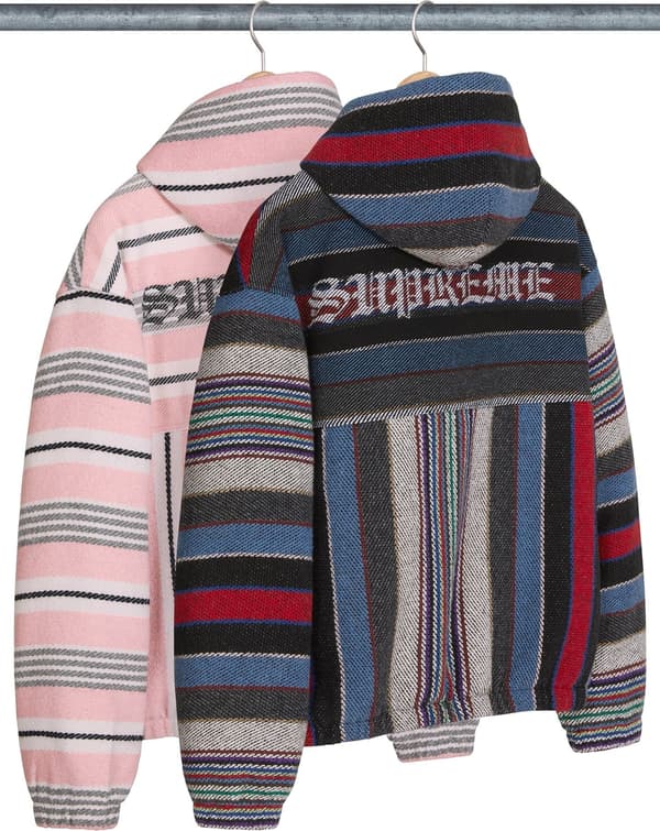Supreme Woven Stripe Hooded Jacket - Product Image