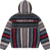 Supreme Woven Stripe Hooded Jacket - Black (front)