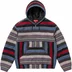 Supreme Woven Stripe Hooded Jacket - Black (front)