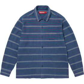 Supreme Woven Stripe Shirt Blue