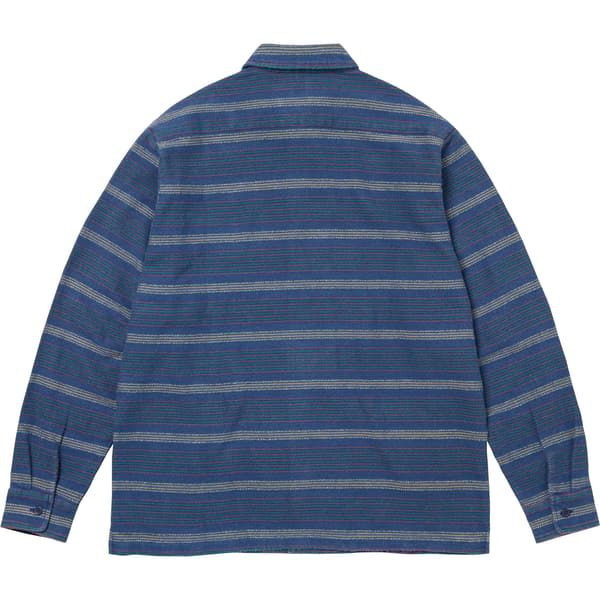 Supreme Woven Stripe Shirt - Blue (front)