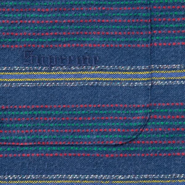 Supreme Woven Stripe Shirt - Blue (front)