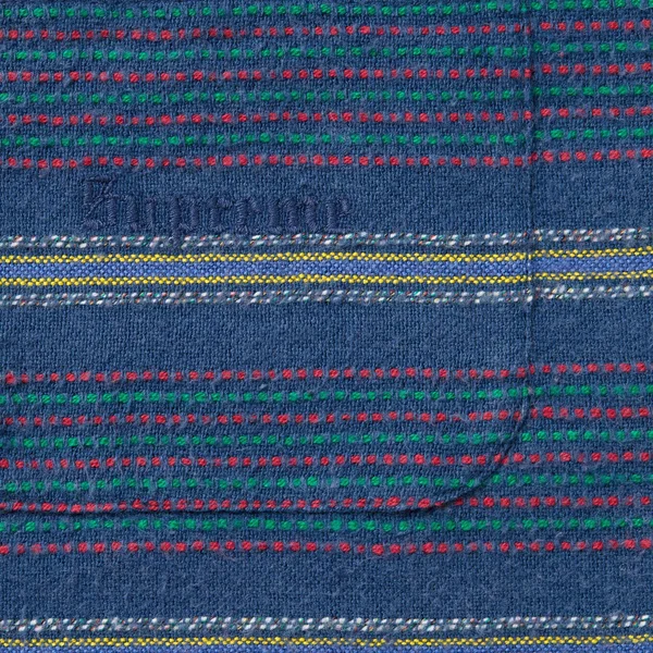 Supreme Woven Stripe Shirt - Blue (front)