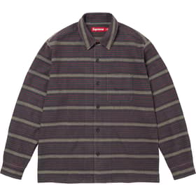 Supreme Woven Stripe Shirt Faded Black