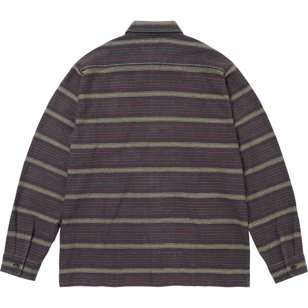 Supreme Woven Stripe Shirt - Faded Black (front)