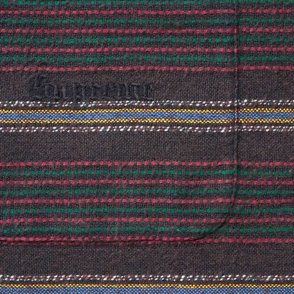 Supreme Woven Stripe Shirt - Faded Black (front)