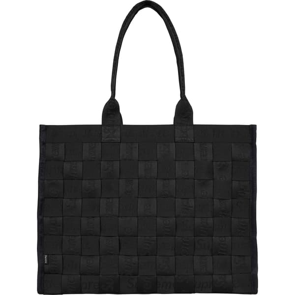 Supreme Woven Tote - Black (front)