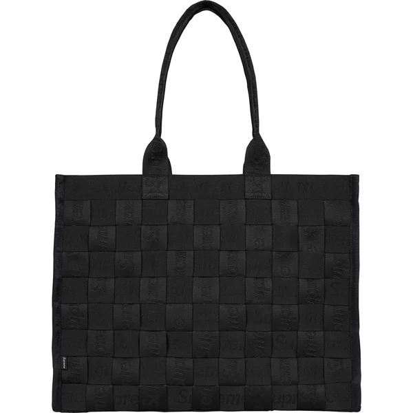 Supreme Woven Tote - Black (front)