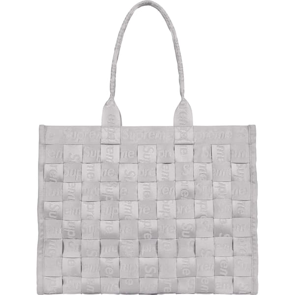 Supreme Woven Tote - Grey (front)