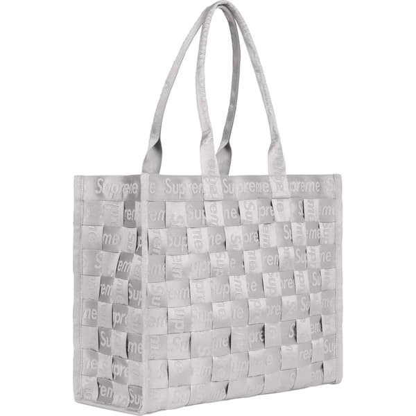 Supreme Woven Tote - Grey (front)