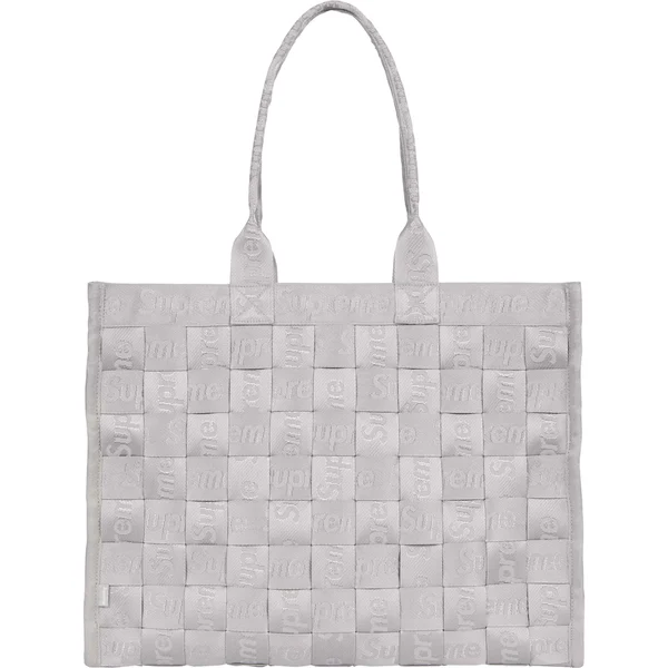 Supreme Woven Tote - Grey (front)