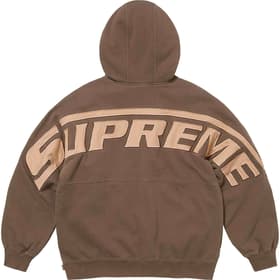 Supreme Wrapped Half Zip Hooded Sweatshirt Dusty Brown